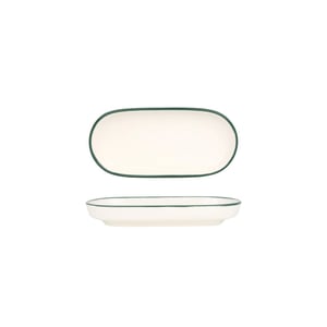 Rinart Serveerschaal green edge porselein 16x8.5 cm set van 2