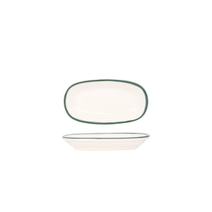 Rinart Serveerschaal green edge porselein 16x9 cm set van 2