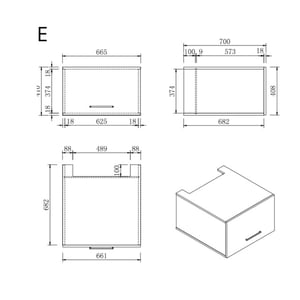 Wasophoogte ® opbergkast bovenkast voor wasmachine kast module e -