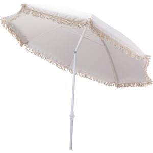4goodz Parasol met volant 200 cm creme