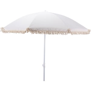 4goodz Parasol met volant 200 cm creme