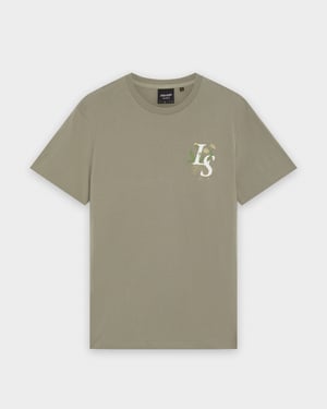 Grafische T-shirt in Salie Groen
