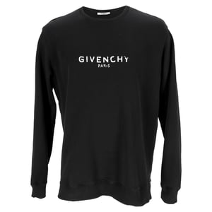 Givenchy sweatshirt met ronde hals en logo-print in zwart katoen
