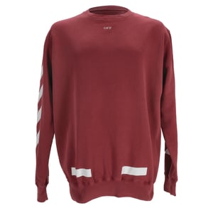 Off-White Diagonal Sweatshirt in rood katoen