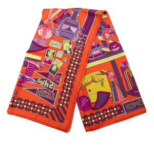 Pre-owned Les Trophee Silk Scarf 90