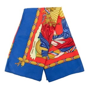 Begagnad Republique Francaise Liberte Egalite Fraternite Silkscarf 90
