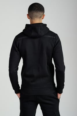 Black Long Sleeve Utility Pocket Hoody