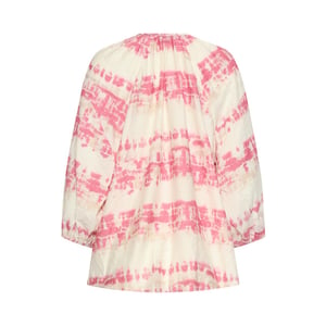 Smashed Lemon Luchtige blouse met roze tie-dye print |