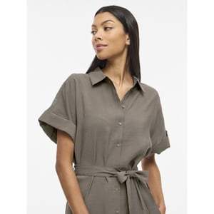 Vila Vihula ss midi shirt dress noos taupe