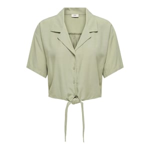 Jacqueline de Yong Jdycaya linen s/s knot shirt wvn di