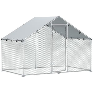 4goodz Kippenren met uv-bestendig zeil en gaas voor 5-8 kippen 300x170 cm