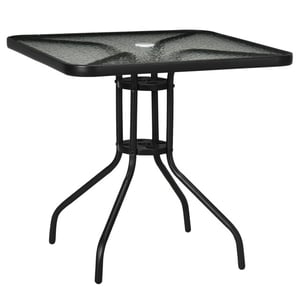 4goodz Bistrotafel vierkant met geharde glasplaat 76 cm -
