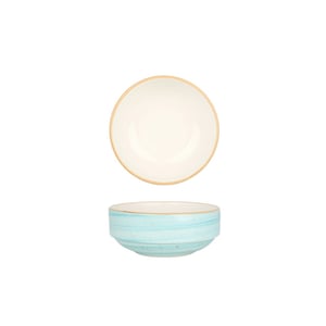 Bonna Kommetje aqua porselein 14 cm (500cc) set van 2