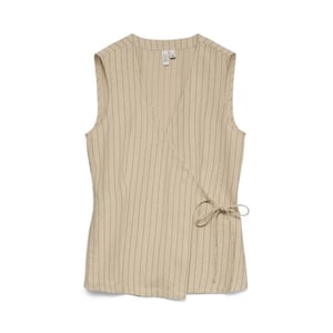 Vero Moda vmkiara s/l wrap top wvn btq 10344222 oatmeal