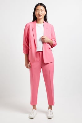 Petite Ruched Sleeve Blazer