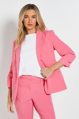 Ruched Sleeve Blazer