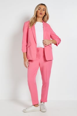 Ruched Sleeve Blazer