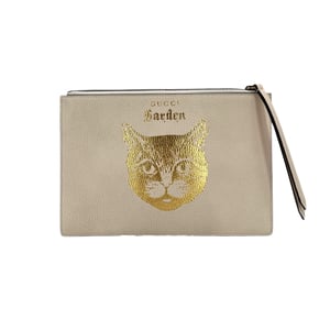 Gucci leren clutch voor in de tuin