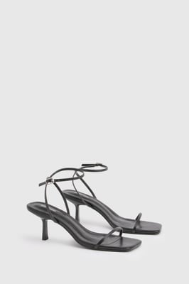 Square Toe 2 Part Mid High Heels