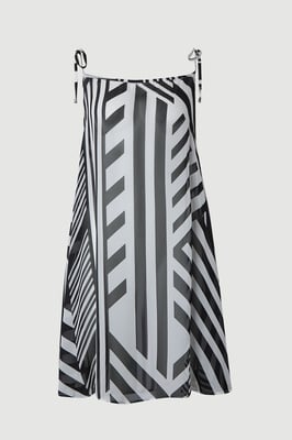 Viscose Georgette Mono Stripe Beach Skirt