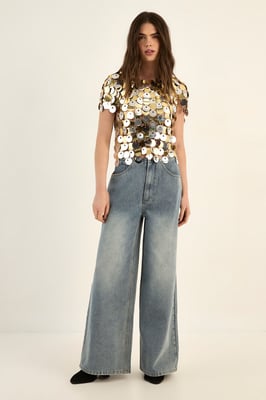 Chainmail Disc Short Sleeve Top
