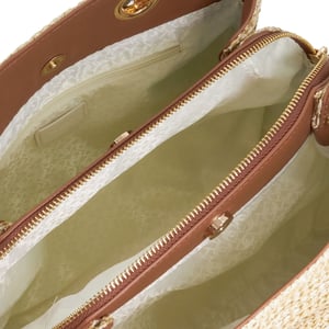 Dune Accessories Demmi - Raffia Scarf Accent Grab Bag