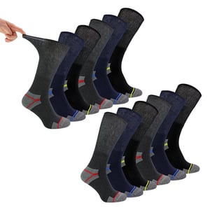 Multipack Mens Diabetic Work Socks | Non Elastic Breathable Diabetic Socks