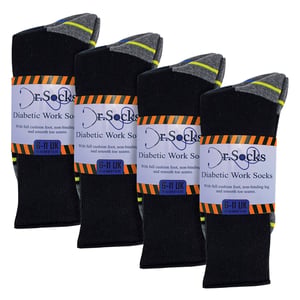 Multipack Mens Diabetic Work Socks | Non Elastic Breathable Diabetic Socks