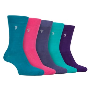 5-pack herrsockar i bambumönster – Mjuka, andningsbara och stiliga för vardaglig komfort