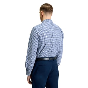 Ben Sherman Herr Signatur Gingham Skjorta med Långa Ärmer (Mörkblå)