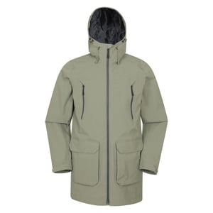 Mountain Warehouse Heren Hastings Lange Waterdichte Jas (Lichtgroen)