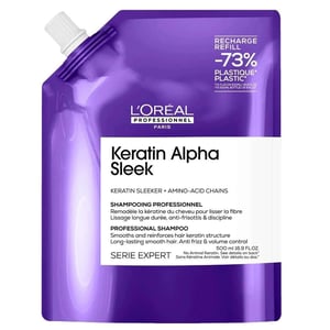 L'Oréal Professionnel Keratin Alpha Sleek Anti-Frizz Verzorgende Shampoo Navulling 500 ml