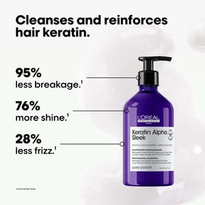 L'Oréal Professionnel Keratin Alpha Sleek Anti-Frizz Verzorgende Shampoo Navulling 500 ml