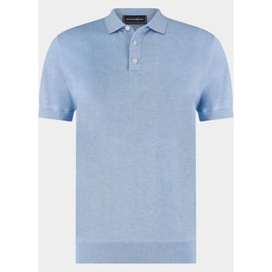 Scotland Blue Polo heren pince knitted polo ss spe26106pi08sb/4003