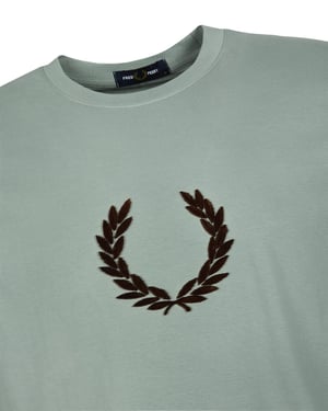 Fred Perry Textured Laurel Wreath T-Shirt Sage