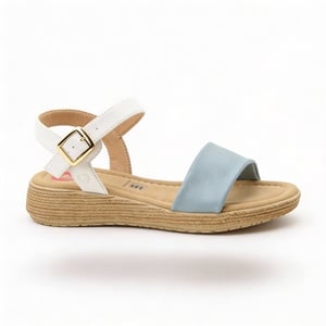 Heavenly Feet Sara Womens Platform Sandals Blue/white