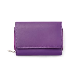 Women’s Genuine Leather RFID Wallet with Card & Coin Pocket in Purple