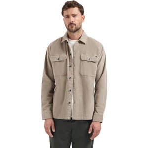 No Excess Overshirt buttons twill stretch clay