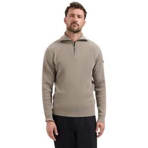 No Excess Pullover half zip wing collar tuck clay