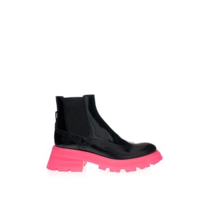 Alexander McQueen Zwarte Leren Chelsea Boots