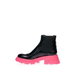 Alexander McQueen Zwarte Leren Chelsea Boots