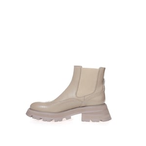 Alexander McQueen Beige Leren Chelsea Boots