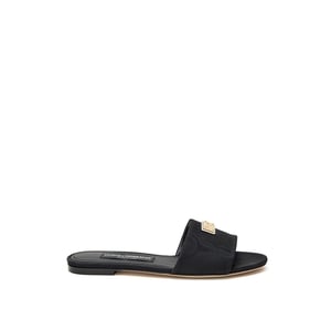 Dolce & Gabbana Zwarte Polyester Slippers