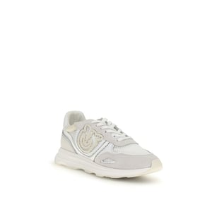 PINKO Witte Kalfskleren Bos Taurus Sport Sneakers