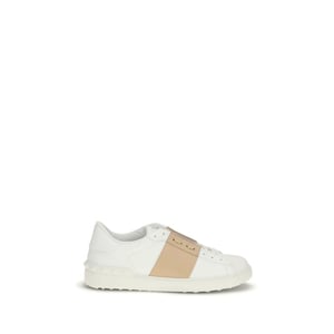 Valentino Garavani Witte Kalfslederen Bos Taurus Lage Sneakers