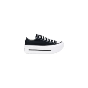 Converse Svart och Vit Tyg Plattform Sneaker