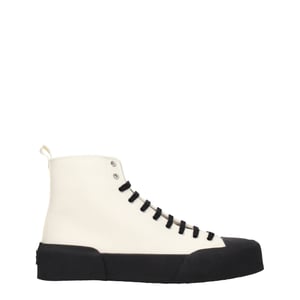 Jil Sander Beiga Tyg Hög Top Sneakers