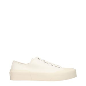 Jil Sander beige tyg låga sneakers