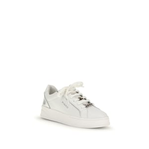 PINKO Witte Kalfslederen Bos Taurus Lage Sneakers