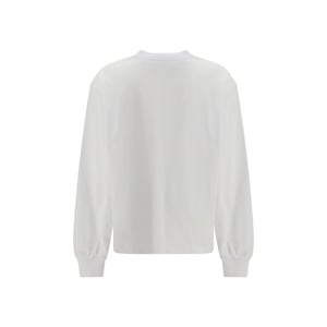 Ganni Witte Katoenen Lange Mouwen T-Shirt